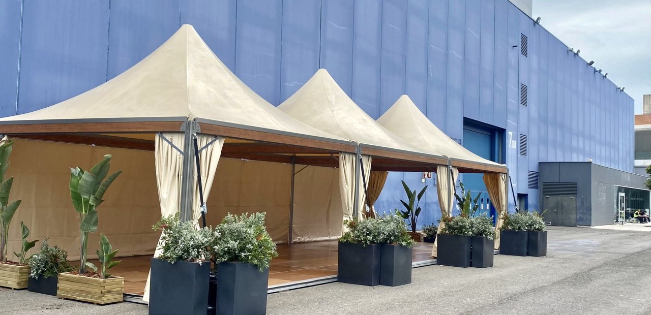 VIP tents for large trade fairs