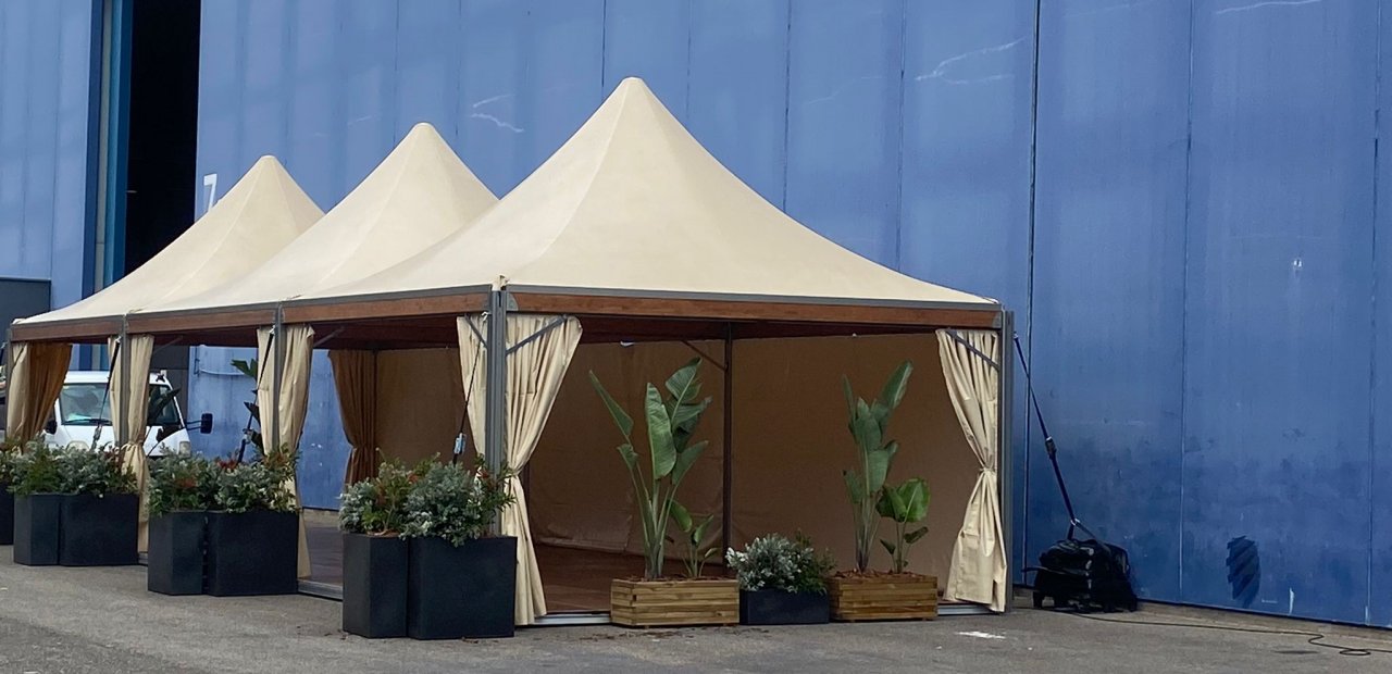 VIP tents for large trade fairs