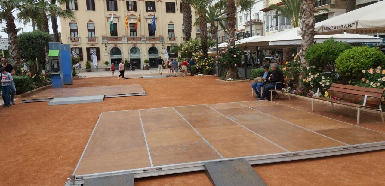 Rental of reinforced platforms | Eventop Carpas Barcelona