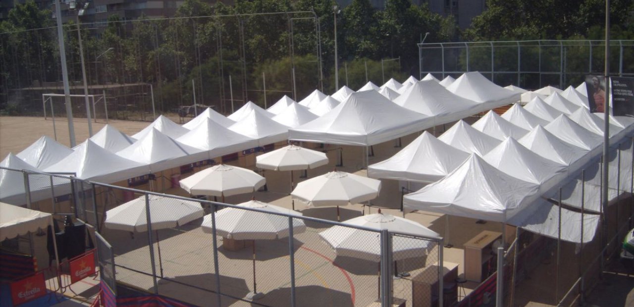 Rental of folding tents for events and fairs Barcelona | Eventop Carpas Barcelona