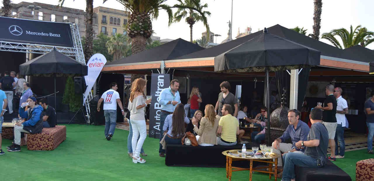 Eventop Carpas present with tents in the area of the six2six Barcelona Motordays