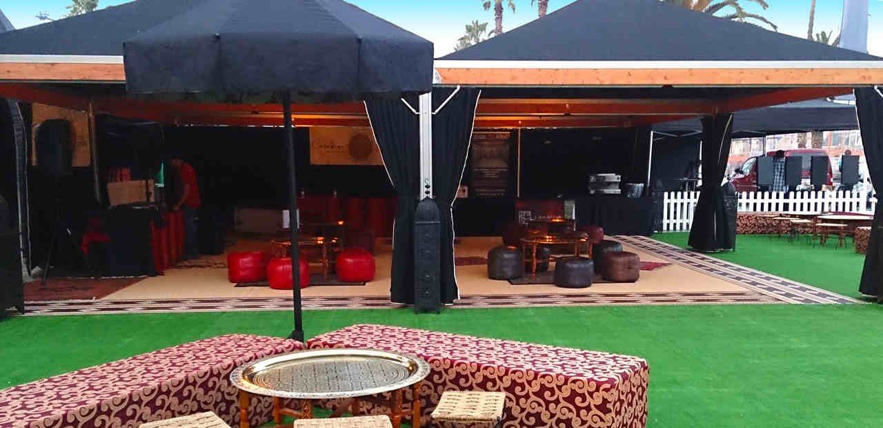 Eventop carpas presente con carpas en la zona vip del six2six Barcelona Motordays