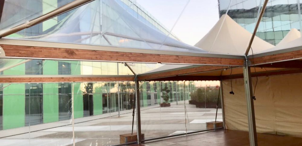  VIP Tents with Transparent roofs in Fashion Event