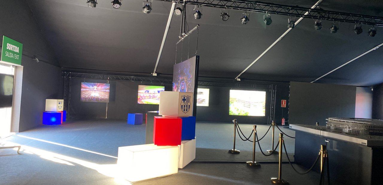 Carpa a dos aguas para el FCB