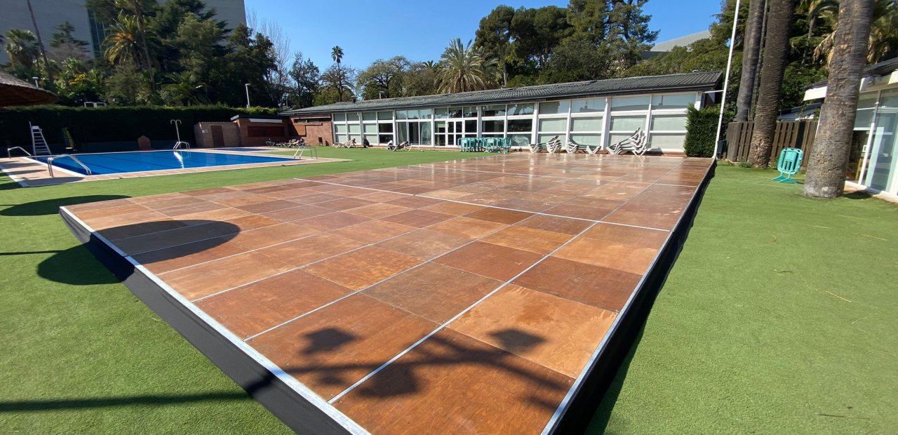 Pista de baile para actividades deportivas