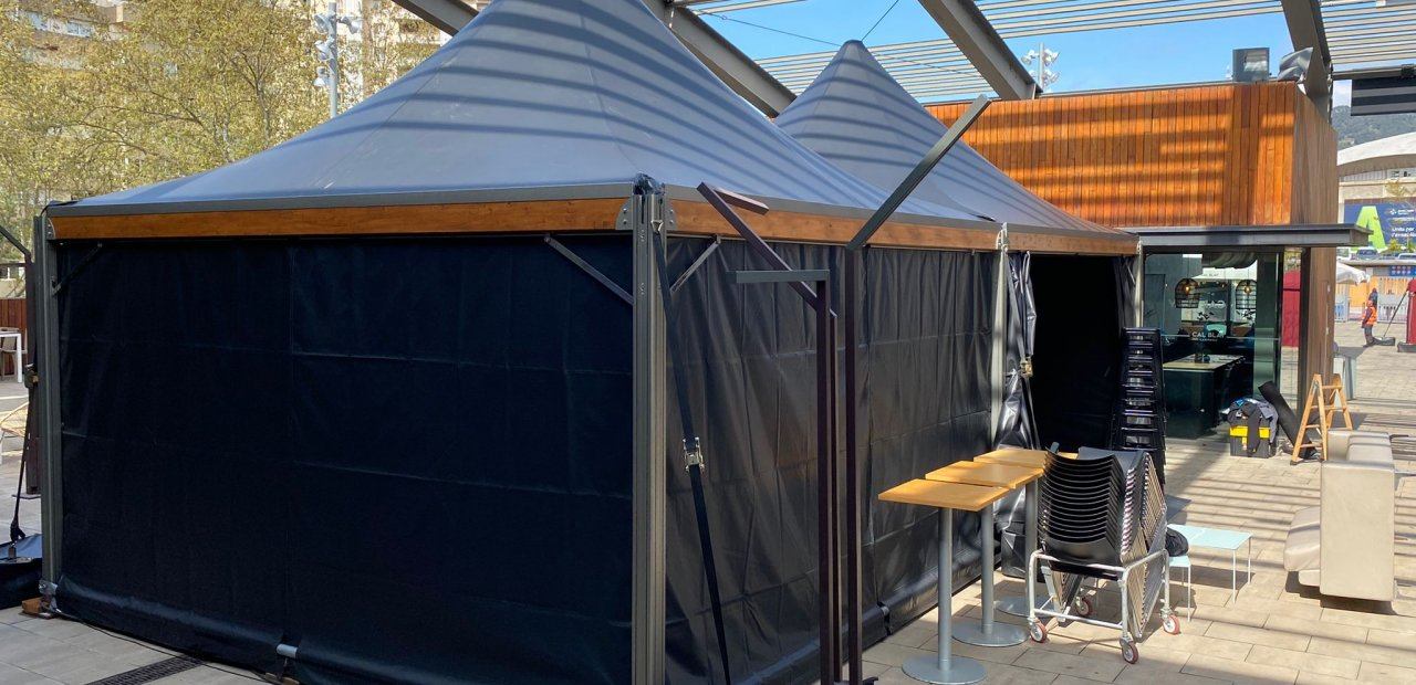 FCB con carpas EVENTOP